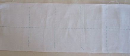 markierter Leinenstreifen | marked linen stripe