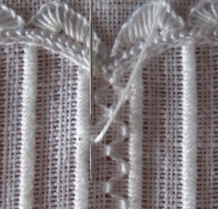 Waffelstiche vergrößert | Honeycomd Darning stitches enlarged